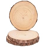 SOIMISS 3 Stück Gartentrittstein Outdoor Terrassenpflaster Runde Natürliche Holzscheiben 18-20cm Wetterbeständig und Dekorativ für Garten Rasen und Hof