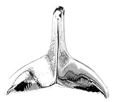 Kunstvoll gestaltete Wal-Schwanzflosse aus 925 Sterling Silber, gestempelt.