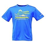 Material 100% Polyester. Regatta Great Outdoors Kinder Kurzarm T-Shirt Adventure Tech Starcrest (3-4 Jahre (140)) (French Blau)