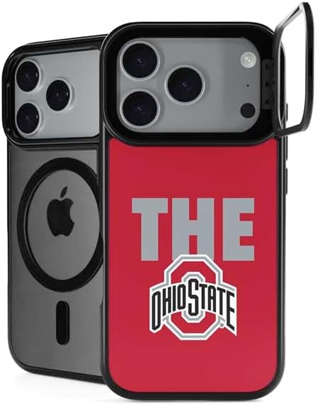 Skinit Kickstand Phone Case Compatible with iPhone 17 Pro Max - Officially Licensed Ohio State University Pattern Design