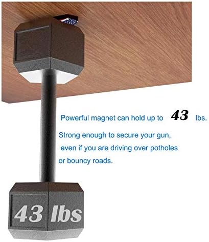 Miniatura 2 de DB Imán para vehículo funda y soporte táctico para automóvil, hasta 43 libras, revestimiento de goma HQ, accesorios de almacenamiento ocultos para