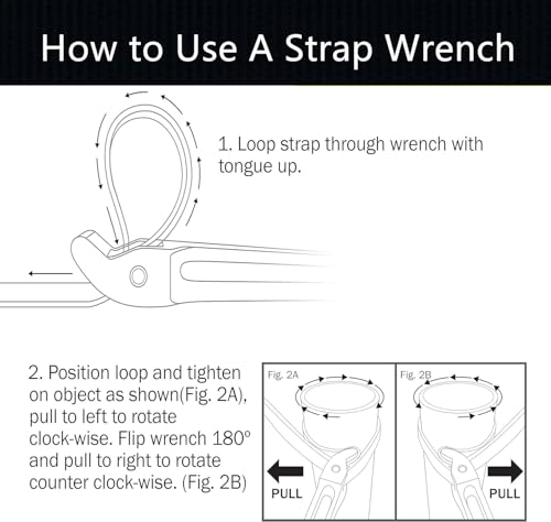 Maxsirui 12\" Adjustable Nylon Strap Pipe Wrench Opener Disassembly Tool - Thumbnail 7