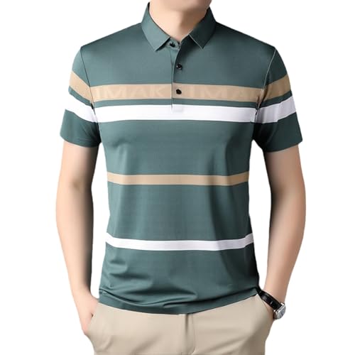 Vêtements polo homme vert clair slim fit manches courtes mode décontractée