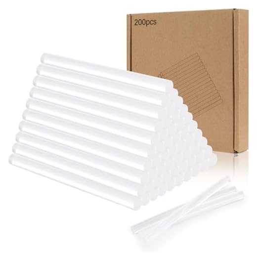 Tapvai 200 Pcs Barras Silicona Caliente 7mm x 100 mm, Transparente para Pistola Silicona Caliente Inalambrica, Barras de Pegamento Caliente para Pistola de Silicona Caliente para Bricolaje, Artesanías