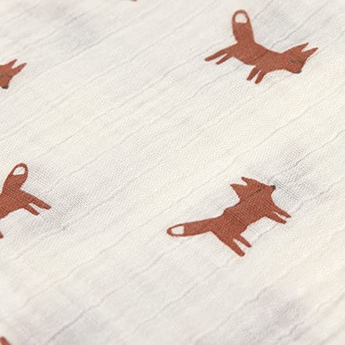 LÄSSIG Baby Puckdecke Spuckdecke Pucktuch Mulltuch 3er Set Baumwolle 60 x 60 cm/Swaddle & Burp Blanket M Little Forest Fox – Ansicht 6