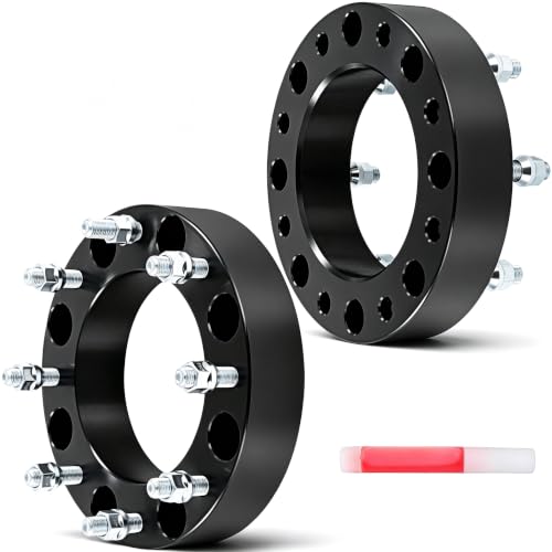 OCPTY 8x210 to 8x210 Wheel Spacers 2 inch 8 Lug 14x1.5 154mm hub bore Compatible with 2011-2018 for Silverado 3500 2011-2024 for Silverado 3500 HD 2pcs Wheel Adapters