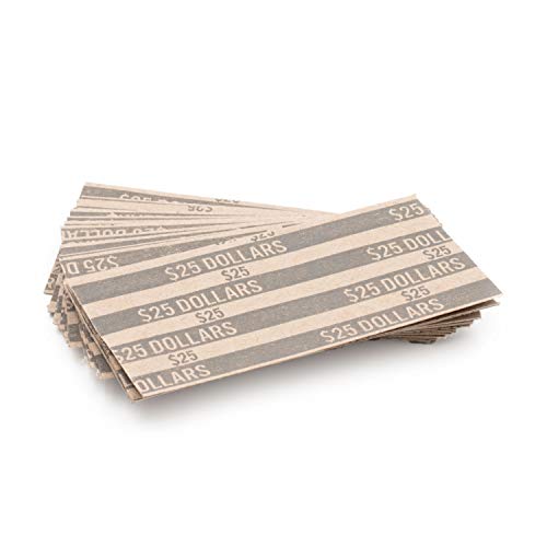 Sacagawea Dollar Coin Wrappers, 100 Flat Striped Coin Wrappers #TOP6