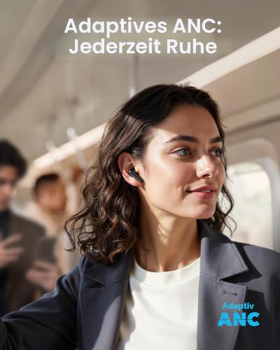 Soundcore P41i by Anker, Adaptive Noise Cancelling In-Ear Kopfhörer mit Powerbank 192h Spielzeit, Immersiver Sound, Klare KI-Anrufe mit 6 Mikros, IPX5, Bluetooth 5.3 (Generalüberholt) - 5