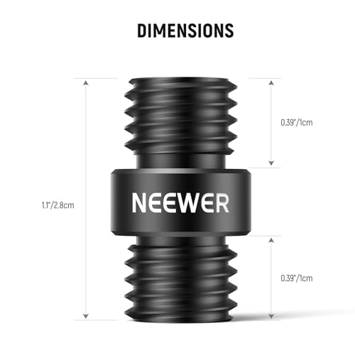 Image of Neewer 15mm Rod Connector, 4 Pack, M12x1.5, Black, For NEEWER Aluminum Alloy 15mm Rods & LWS Shoulder Rigs