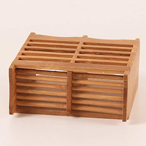 Hemoton 1 peça de talheres para guardar utensílios de bambu organizador de mesa prateleira para colh