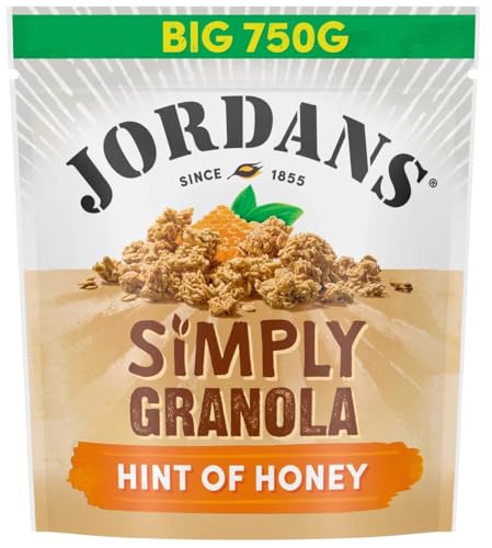 Image of Jordans Simply Crunchy Oat Breakfast Cereal 750g – Wholegrain Oats, High Fibre, No Artificial Flavours (Jordans Simply Granola with a Hint of Honey Breakfast Cereal 750g)
