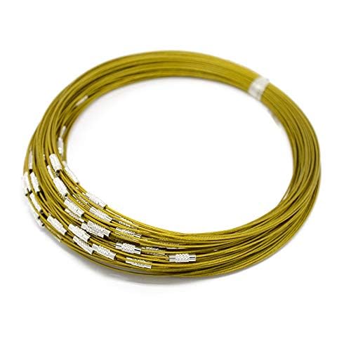 SATRA TRADERS Neckwires Gold Stringing Material Necklaces Steel Wire Necklaces | 10pcs (B0DF32QN9N) Amazon Price History, Amazon Price Tracker