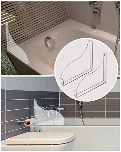Seebrider 2Pcs Splash Guard For Bathtub, Self-Adhesive Shower Water Guard Acrylic Clear Waterproof For Bathroom #TOP4
