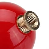 Yuanpgky 5-Gang-Schaltknauf mit Schaltgetriebe, runder Kugel, mit 3 Gewindeadaptern (8 mm, 10 mm, 12 mm), kompatibel mit Rennwagen und Oldtimer-Innenraum, Rot