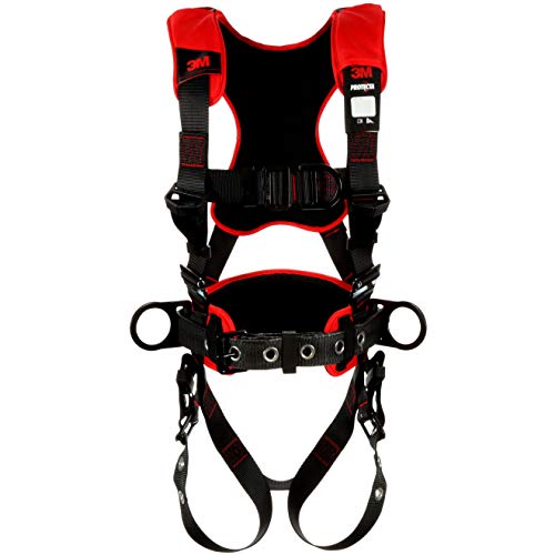3M Protecta Comfort Construction Style Positioning/Climbing Harness 1161226, Black, Small, 1 EA/Case