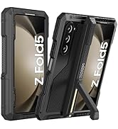 Miimall Kompatibel mit Samsung Galaxy Z Fold 5 Hülle, Aluminum Silikonhülle Fold 5 Hülle mit Scha...
