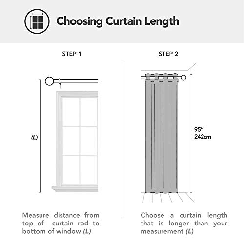 Image of Deconovo Functional Thermal Insulated Solid Opaque Curtains Blackout Solid Curtains Eyelet Solid Curtains Room Darkening Solid Curtains For Baby Nursery Dark Purple W52 X L95 Inch Two Panels