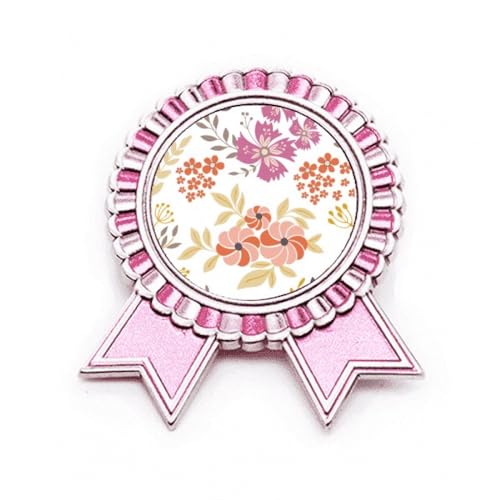 Broche fleur orange et blanche métal M pour raviver un vêtement terne sans l'abîmer
