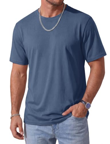 Image of MAGCOMSEN Mens T-Shirts Short Sleeve UPF 50+ Lightweight Moisture Wicking Basic Crewneck Casual Summer Cooling T Shirt