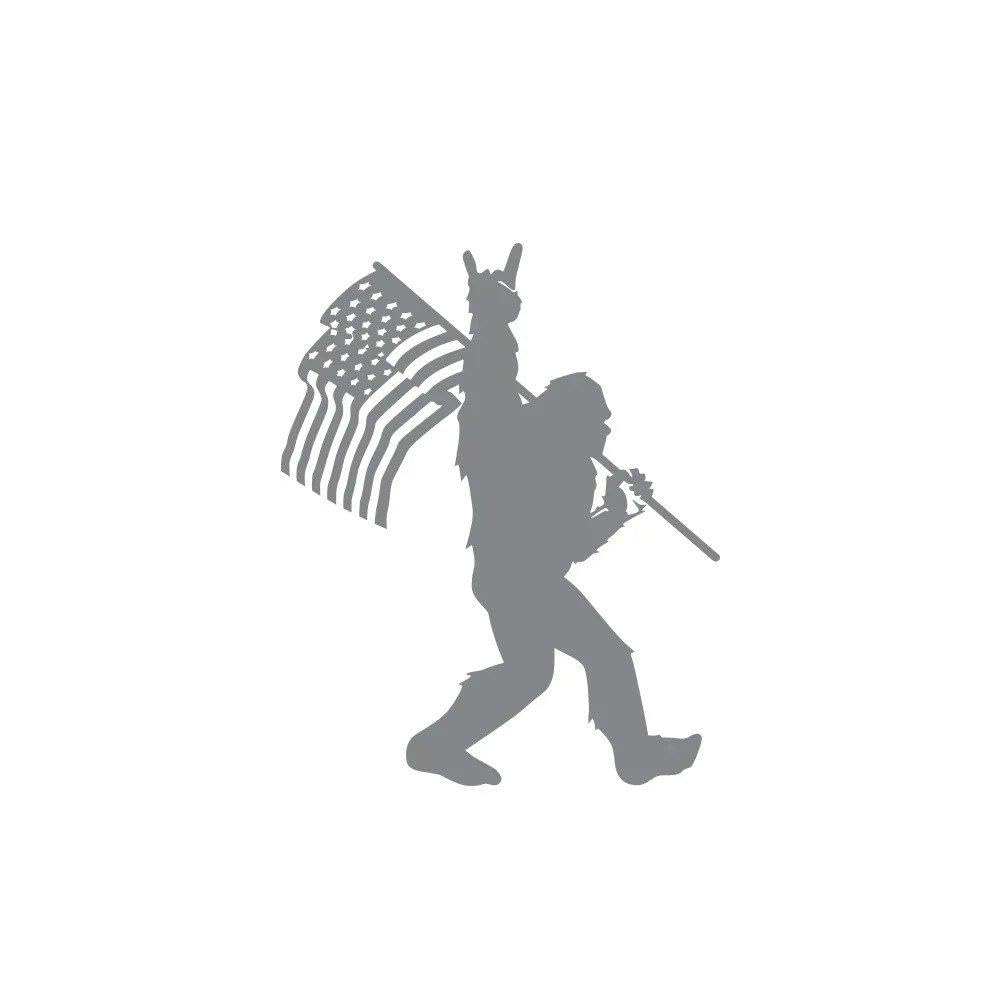 Car Sticker Flag Yeti Decor Decal for Truck SUV Pickup Door Tailgate Vehicle Body Decoration(Glossy Gray,20x16cm)