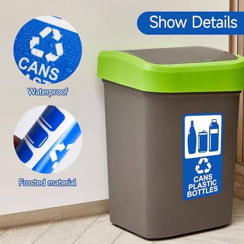 image for LUHIMO 2PCS Recycle Sign for Trash Can，Self-Adhesive Waterproof Fade