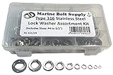Type 316 Stainless Steel Lock Washer Assortment Kit Marine Bolt Supply 6-111235