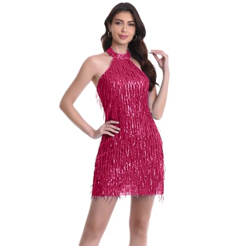 Image of women'Lace Tassels mini Dress Slip Sleeveless Party Club Dress