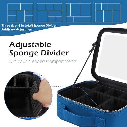 image for MOMIRA Travel Makeup Bag Cosmetic Bag Makeup Organizer Bag with Lighte