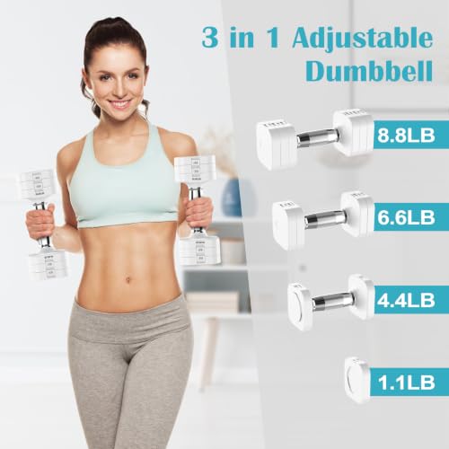 Image of Hezeyferg Adjustable Dumbbell Set,Adjustable Weight Dumbbells for Women /Men