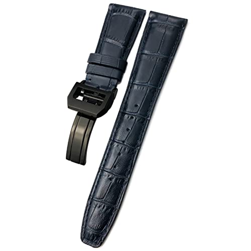 Bracelet de montre en cuir de vachette pour IWC Portugieser avec boucle déployante élégante