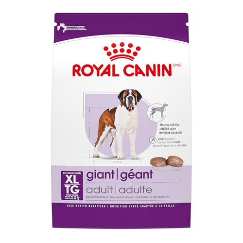 Royal Canin Size Health Nutrition Giant Adult Dog Food Dry, Extra-Large Dog Food Supports Bone and Joint Health, Digestive Health and a Healthy Heart, 30 lb Bag by ROYAL CANIN - Used condition - CA$113.99