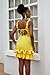 LAJIOJIO Sexy Dresses for Women V Neck Sleeveless Ruffle Bodycon Party Club Mini Dress Going Out Yellow