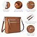 befen Real Leather Crossbody Bags for Women, Woman Cross Body Purses Shoulder Bag Handbags Adjustable Strap Cognac Brown