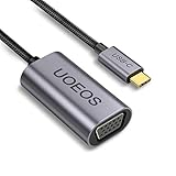 USB C to VGA Cable Adapter, uoeos USB 3.1 VGA Adapter (Male to Female) Convert Thunderbolt...