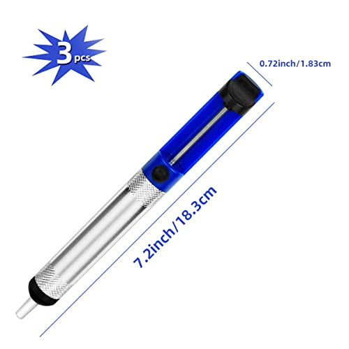 Image of 3 Pcs Blue Desoldering Wick, Solder Sucker Desoldering with 2.5mm Width, 1.5m Length, Pump Solder Removal Tool for Desoldering