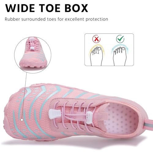 Image of EWUHA Barefoot Shoes Womens Mens Footwear for Walking Hiking with Wide Toe Box,Healthy & Non-Slip,Breathable Barefoot Vitality Water Shoes for Beach Pool Swim Outdoor (Unisex)
