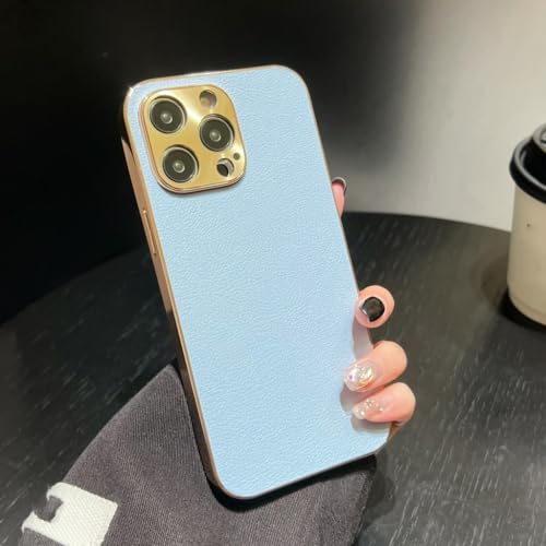 Étui en cuir souple de luxe pour iPhone 12 Pro Max au design plaqué élégant