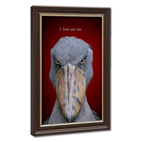 Poster Shoebill sur toile 40x61 cm pour décoration de chambre et bureau