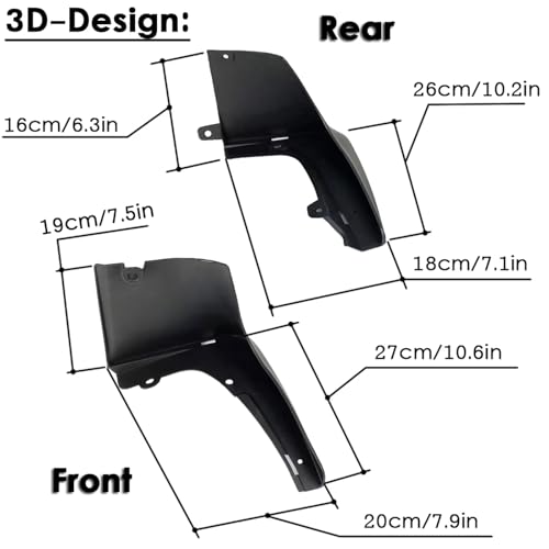 Guardabarros para Model S 2012-2019 delanteros y traseros kit completo 6