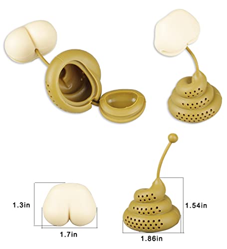 jop Funny Tea Infusers for Loose Tea, Tea Diffuser Loose Leaf Tea Strainer Tea Filter,Food Grade Silicone Stool Shape, Ideal Gift for Tea Lover Drinkers