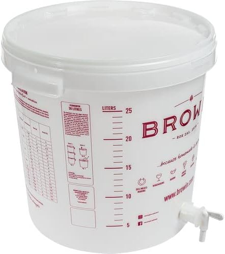 Browin 340444 Fermentation Bucket 30l with Printing and tap, GB