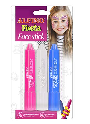 Alpino- BL. 3 Face Stick Princess, Color rosa/azul/violeta (DL000102)
