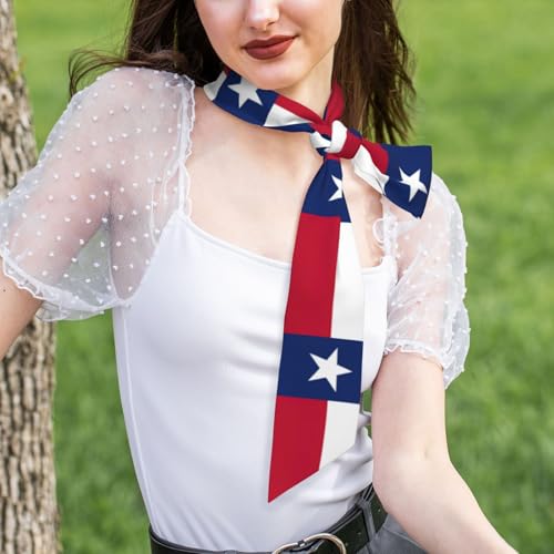 Flag of Texas print Hair Scarf for Women Fashion Silky Satin Headscarf Wrap Breathable Lightweight Neck Scarves4