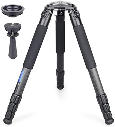 Carbon Fiber Tripod Heavy Duty Bowl Tripod ARTCISE AS90C Camera Tripod Ultra Stable Carbon Tripod Stand with 75mm Bowl and Adapter 10 Layers Carbon Fiber 40mm Leg Tube Max Load 88 Lbs/40kg