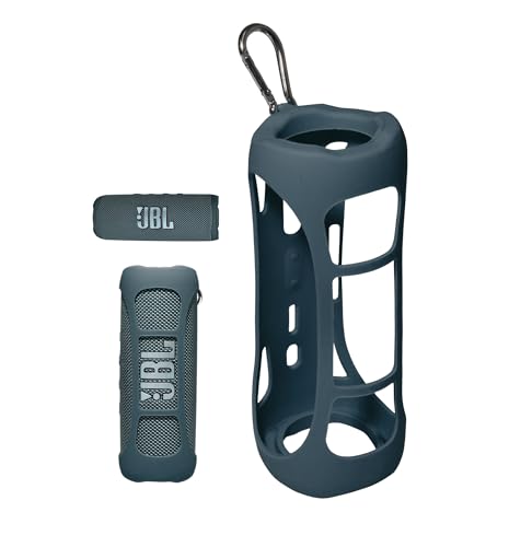 Silicone Cover Skin for JBL Flip 6 Portable Bluetooth Speaker by Alltravel, Portable Full Protection Solution, Customized Skin with Color and Shape Matching (Blue)