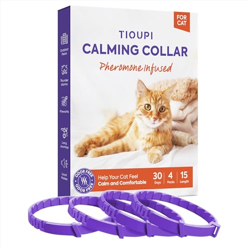4 Pack Calming Collar for Cats Anti Anxiety