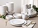 Gibson Home Zen Buffet Porcelain Dinnerware Set, Service for 6 (30pcs), White (Coupe)