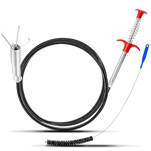 Toilet Snake & Auger, Toilet Snake Drain Clog Remover Tool, Plumbers Snake for Toilet Unclogging,...