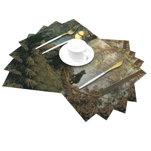 Set de table résistant aux taches et antidérapant en PVC lot de 6 - 3