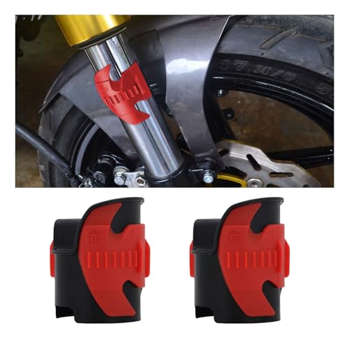 Image of 2 PCS Motorcycle Fork Seal Cleaner Tool, Front Fork Seal Cleaner Fits 45-55mm Seal Mate Oil Level, Universal Shock Absorber Repairing Tool for Dirt Bike Maintenance Device (Red)
